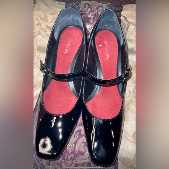Aerosoles Best Intentions Black Patent Leather Mary Jane Wedge Shoes,  Size 6.5 - Picture 3 of 7